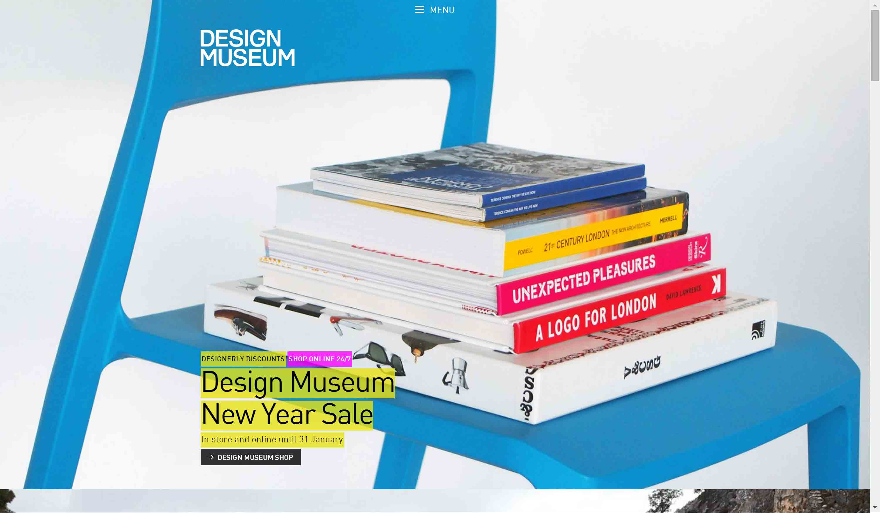 Design Museum home page.