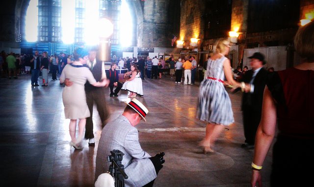 Plenty of dancing at the start of the night at Deco-Fest.