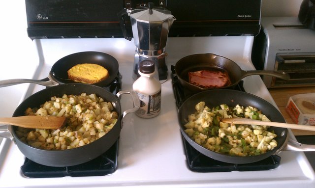I have enough food going to feed a family. And I still need another burner.