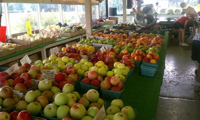 Some produce I haven't found in Buffalo such as Italian squash, white peaches, etc.