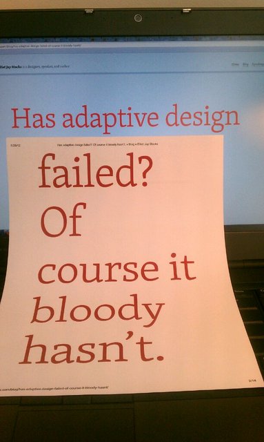 This isn't really helping the argument that adaptive design *hasn't* failed: