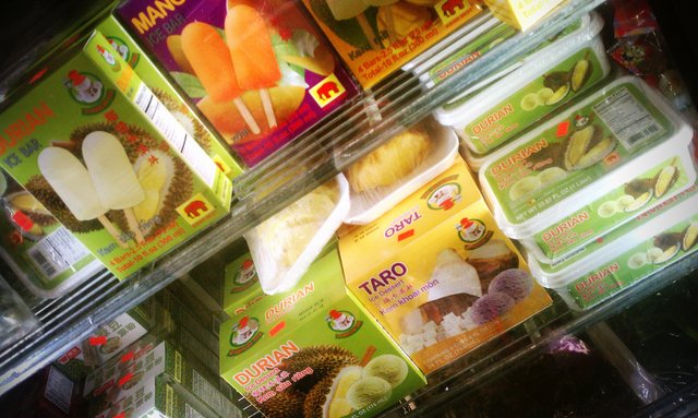 They stock frozen durian "treats." Yay for the coming summer!