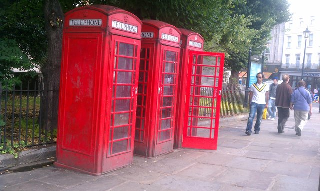 The red phone booths are still scattered throughout London.