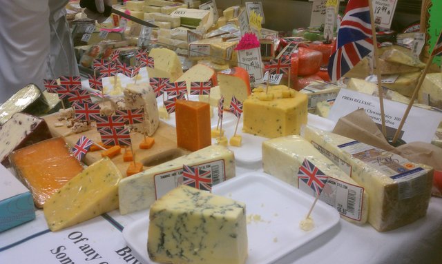 All sorts of free samples today. I hung out at the cheese stations.