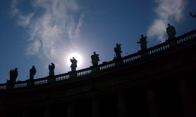 One of these statues might be a real saint. Not sure which...