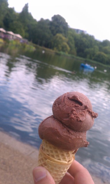 Finished my 5.2 mile stroll through the park with ice cream.