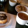 Giant macaroon, mulled cider, chocolate chip cookie (back-up).