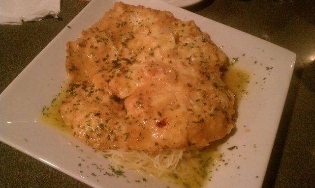 Chicken francese. Far more food than I needed.