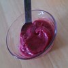 Fresh blueberry raspberry sorbet.