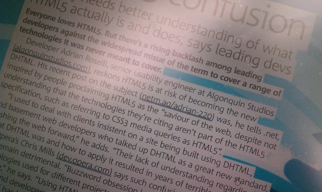 Ego: Interviewed in latest issue of @netmag, along with @chrisdavidmills: