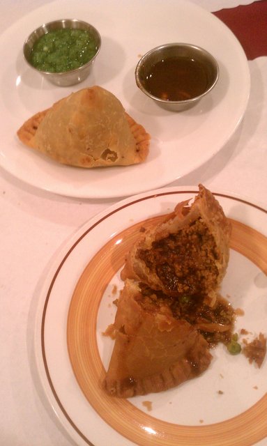 Beef samosas.