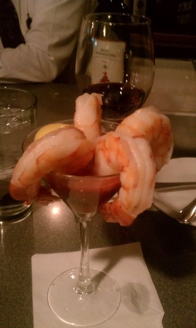 Somebody may have donated a shrimp cocktail and a montalcino to my cause.