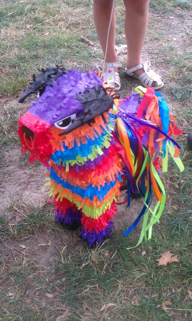 This piñata had it coming. It was giving me the stink-eye.