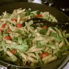 Broccoli, tomatoes, pesto with penne. Wrapping up 2011 with as few dishes as possible.