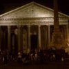 Late night outdoor drinks next to my hotel, looking at the Pantheon.