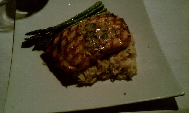 #LocalRestWeek Grilled salmon; asparagus; coconut milk, chili rice. Hella tasty.