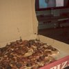 The bug bomb is corroding my brain: I'm eating too-sweet pizza, watching Tosh stand-up, and using a 70s filter.