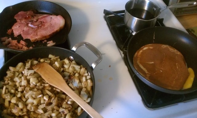 Prepping buckwheat pankeggs (http://bit.ly/zn36aA) and other bits for pankegg breakfast tacos. More pics to come.