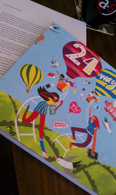 My @24ways book arrived. I dig the paper stock. Good for UNICEF, fun for me. #nerd