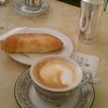 Fresh cappuccino and pastry for my first stop in Firenze. (Caffe Scudieri)