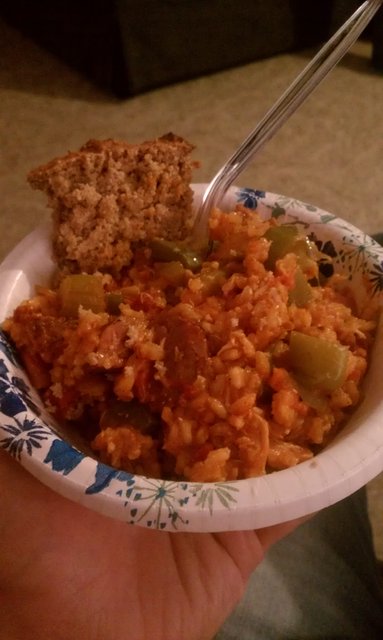 Free jambalaya from @ThePolo! And beer bread! And Skyrim parodies!