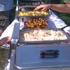 Chafing dishes at the park -- the ultra classy @ASBuffalo company picnic!