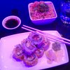 Lunch with @ThePolo @VinNay: spicy tuna roll, noodles, miso soup (not in pic).