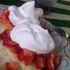 Strawberry shortcake and a gallon of whipped cream.