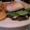 #LocalRestWeek Portobello sandwich with pesto, gorgonzola, field greens. Part 2 of combo.