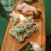 #LocalRestaurantWeek Sushi surfboard: sesame noodles; eel, himachi, fluke nigiri; salmon avocado roll; spicy scallop hand roll.