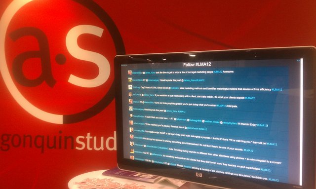 Rocking an #LMA12 Twitter wall over here!