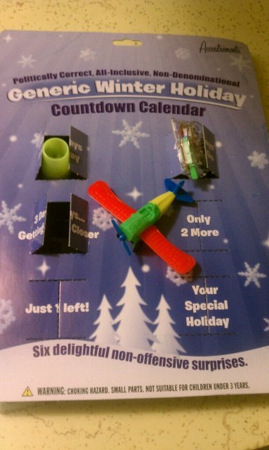 Day 3 of my Generic Winter Holiday countdown calendar -- a colorful airplane.