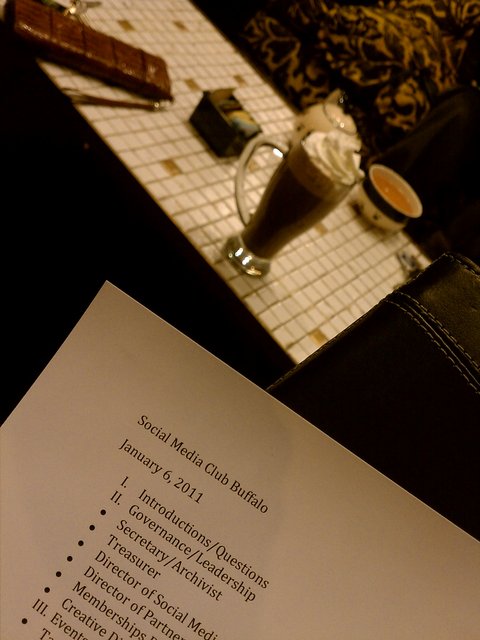 Hot chocolate and an agenda. All the things you need for a good meeting.