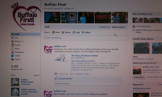 I posted last night to @BuffaloFirst's FB wall (http://picplz.com/R6b8). They simply deleted it without comment: