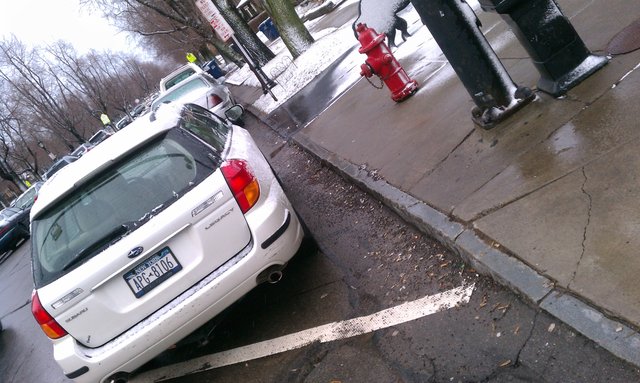 Illegal parker. License no. APG 8106. Don't be that jerk.