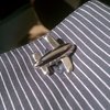 For Dan, another set of my cufflinks. Chrome aeroplanes.