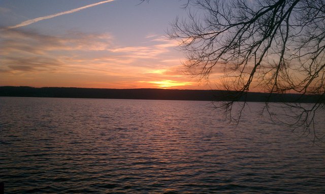 Thanksgiving sunset over the lake.