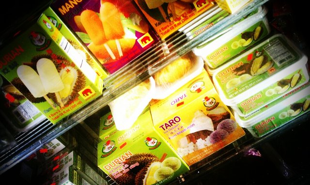 They stock frozen durian "treats." Yay for the coming summer!