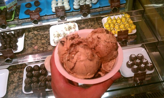 Espresso Heath bar fudge ice cream. Note the awesome chocolates in the background.