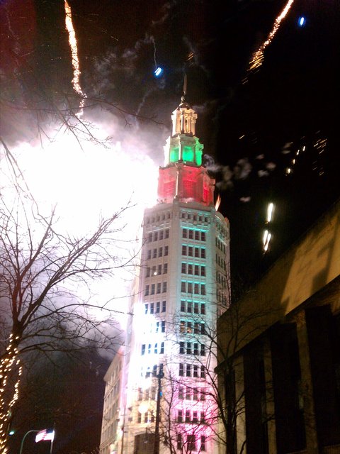 The electric tower just blew a gasket! Happy new year!