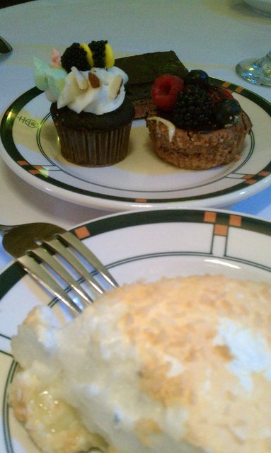 Mother's Day brunch: dessert plates.