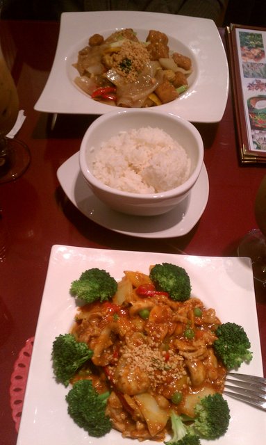 #LocalRestWeek Peanut King w/ pork (foreground); Street Noodles w/ hippie chunks (background)