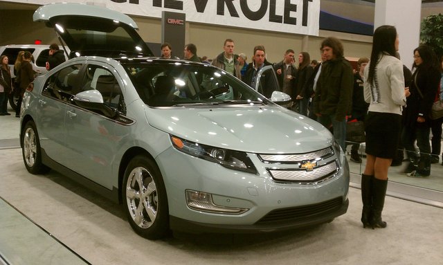 Chevy Volt. Sadly, not allowed inside.