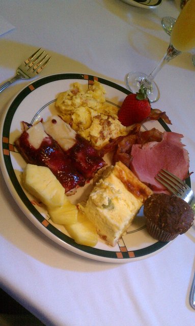 Mother's Day brunch: breakfast plate.