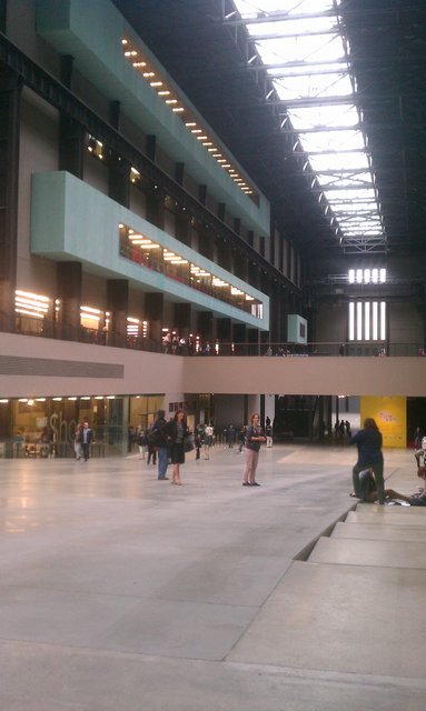 It's amazing inside the Tate Modern, including this massive exhibition space.