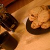 Manchievement: Fresh peanut butter cookies with some dark chocolate chips.