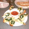 Opted for the spinach garlic bread appetizer.