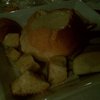 #LocalRestWeek Cheese fondue bread bowl (don't know which cheeses) with apple slices.