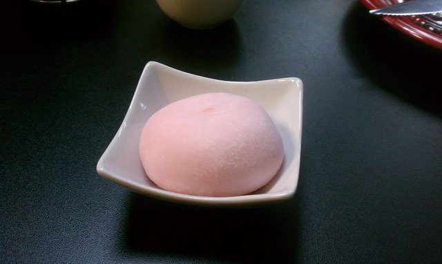 Strawberry mochi.