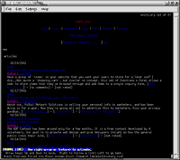 evolt.org home page as viewed in Lynx for Linux